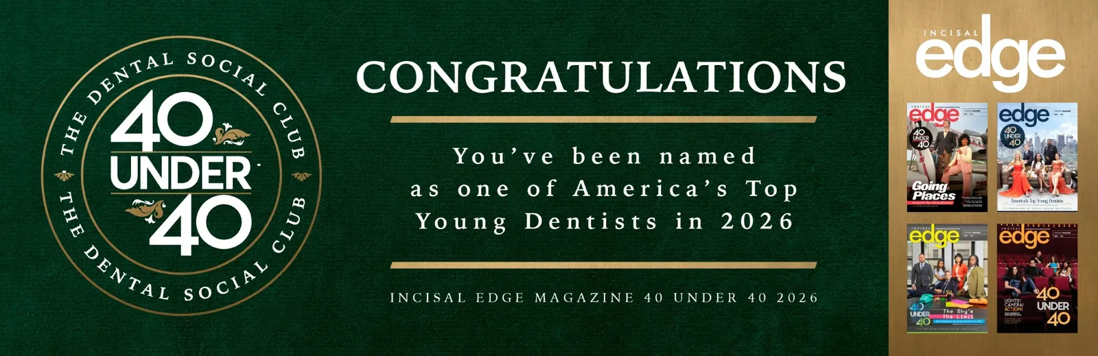 Dr. Navreet Sidhu named one of America's Top Young Dentists — Incisal Edge magazine's 40 Under 40, 2026